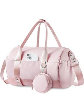 TOPEAST Mini Sports Yoga Bag Gym Tote Bag with Yoga Mat Holder Pink